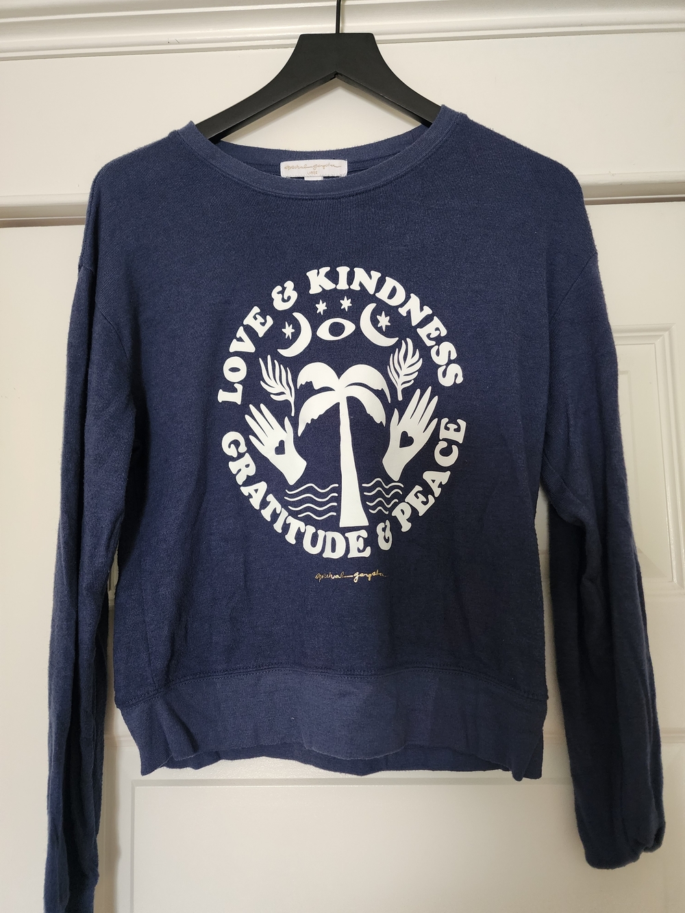 Spiritual Gangster Navy Blue 'Love & Kindness' Pullover Sweatshirt